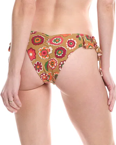 Montce Uno Ruffle Bows Bikini Bottom In Mazzy Floral In Multi