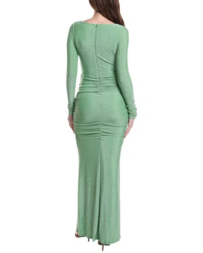 Black Halo Rafaela Cowl-neck Shimmer Column Gown In Pearidise