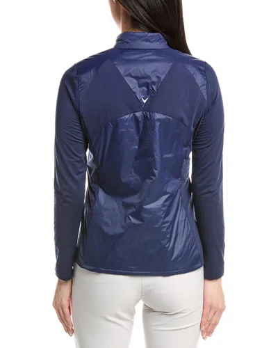 Callaway Lightweight Mixed Media 1/2 Zip Pullover In Blue