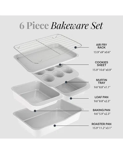 Gotham Steel 6pc Nonstick Ceramic Stackable Bakeware Set In Gray