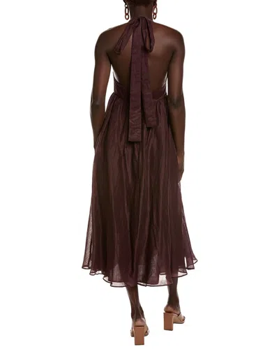 Bardot Cavarly Ramie Halter Dress In Brown