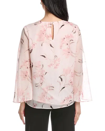 Anne Klein Keyhole Front Blouse In Multi