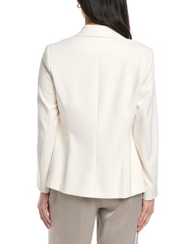 Anne Klein Three-button Notch Collar Jacket In White