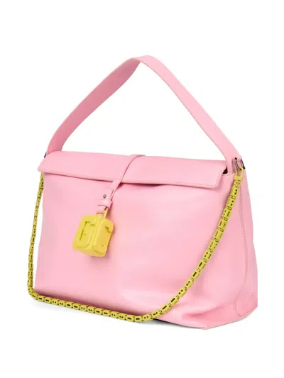 Gcds Mega Comma Logo-plaque Chain-link Shoulder Bag In Pattern