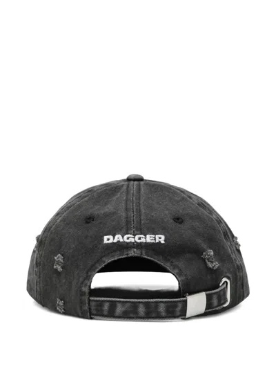 Dagger 6669 Distressed-effect Baseball Cap In Black