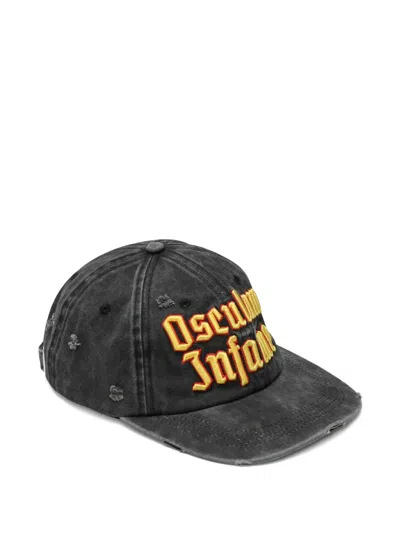 Dagger 6669 Distressed-effect Baseball Cap In Black