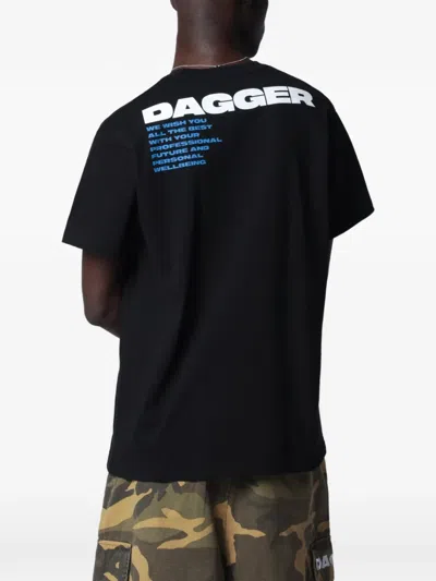 Dagger Logo-print T-shirt In Black