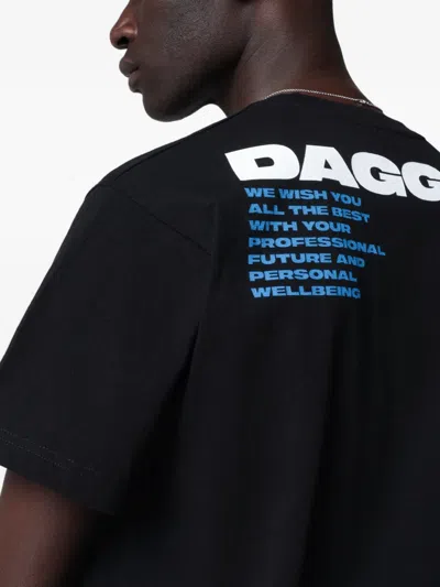 Dagger Logo-print T-shirt In Black