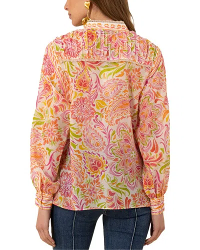 Hale Bob Calliope Silk-blend Blouse In Multi
