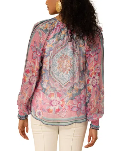 Hale Bob Michaela Silk-blend Blouse In Brown