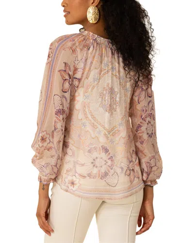 Hale Bob Michaela Silk-blend Blouse In Neutral