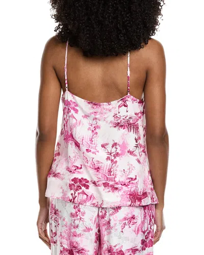 L'agence Jane Spaghetti Strap Silk Top In Multi
