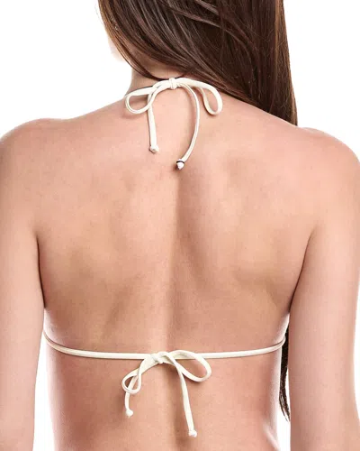 Weworewhat Triangle Bikini Top In White