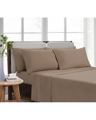 Cannon Solid Sheet Set In Brown