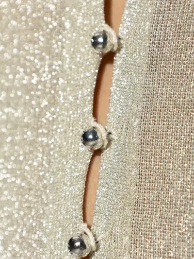 Gestuz Metallic-effect Split-cuff Top In Multi