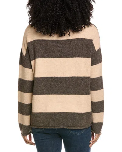 Fate Stripe Sweater In Brown