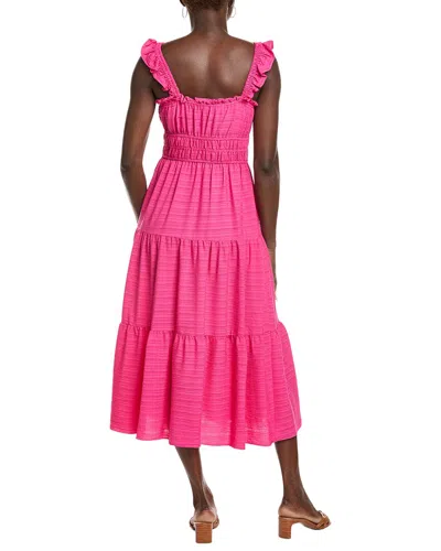 Maison Tara Solid Bubble Crinkle Midi Dress In Multi