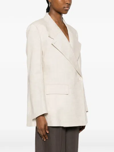 Su Single-breasted Blazer In White