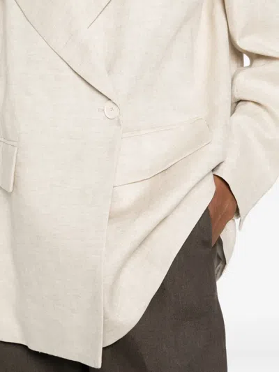 Su Single-breasted Blazer In White