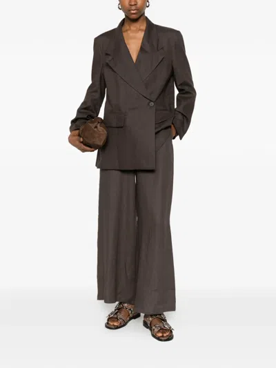 Su Asymmetric-fastening Jacket In Multi