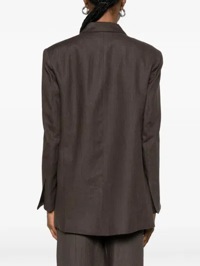 Su Asymmetric-fastening Jacket In Multi
