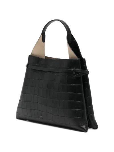 Ree Projects Clare Croc-effect Leather Tote Bag In Pattern