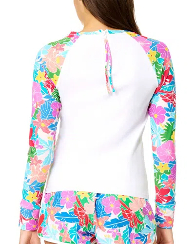 Raisins Back Zip Rashguard In White