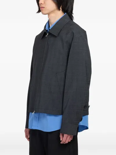 Mfpen Mail Checked Jacket In Gray