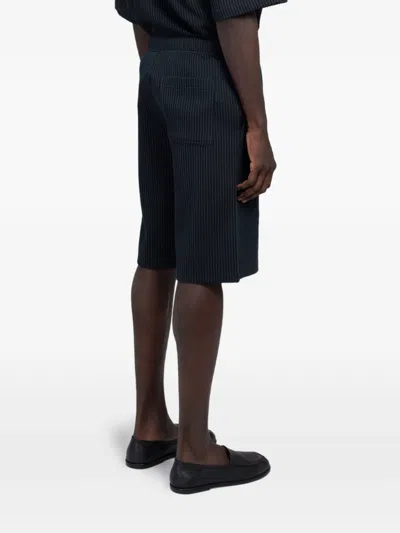 Minimum Jasper Pinstripe-pattern Shorts In Blue
