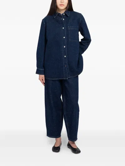 Minimum Layne Flecked Shirt In Blue