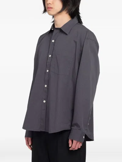 Mfpen Executive Check-pattern Shirt In Gray