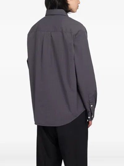 Mfpen Executive Check-pattern Shirt In Gray