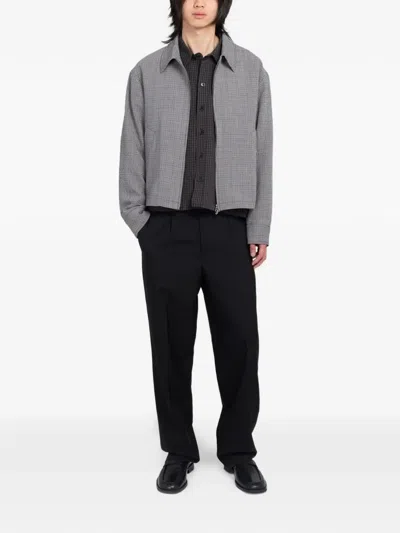 Mfpen Mail Houndstooth-pattern Jacket In Black