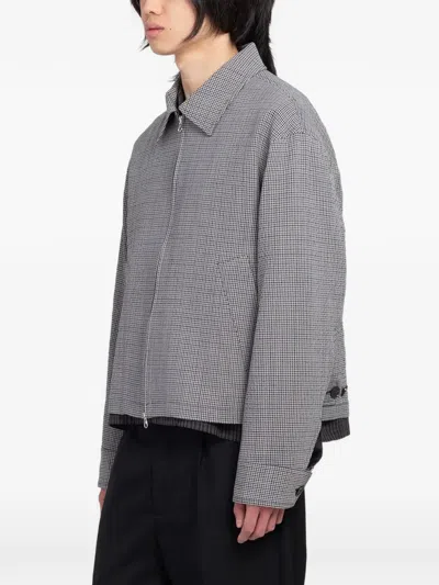 Mfpen Mail Houndstooth-pattern Jacket In Black