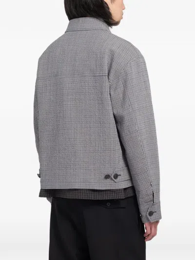 Mfpen Mail Houndstooth-pattern Jacket In Black