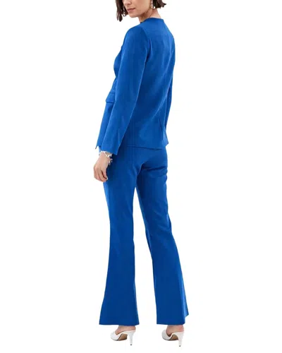 Extro & Vert Tailored Buttoned Blazer In Blue