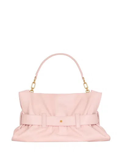 Balmain Medium Anthem Bag In Smooth Leather In Yellow
