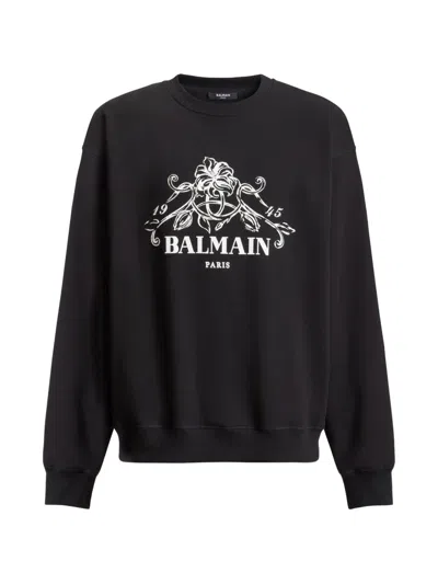 Balmain Vine Sweatshirt In Black