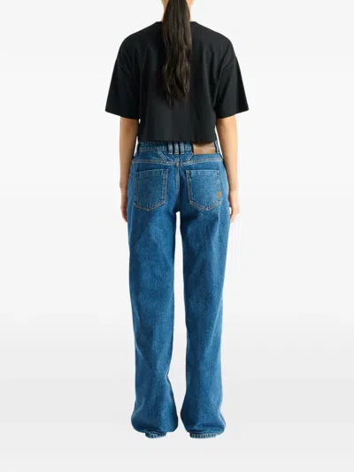Balmain Logo Cotton T-shirt For Women In Black