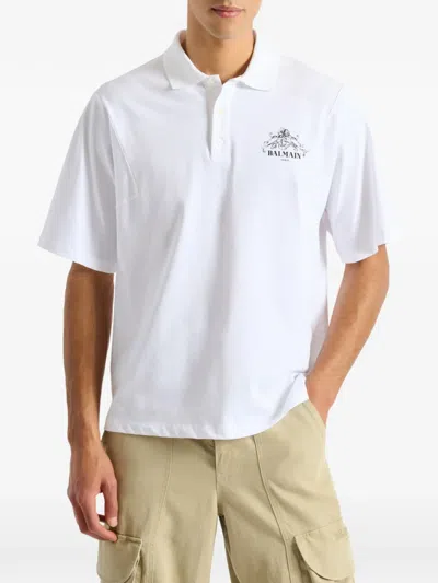 Balmain Vine Polo In White
