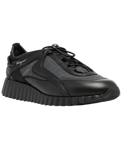 Ferragamo Pixie Toggle-fastening Sneakers In Black