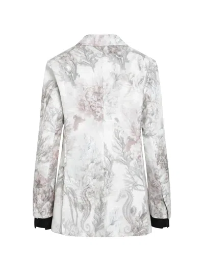 Max Mara Floral-print Single-breasted Blazer In Multi