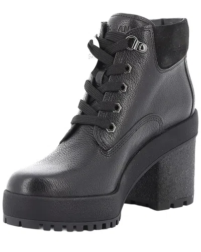 Hogan Leather Ankle Boot In Black
