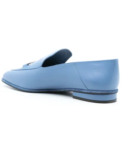 Ferragamo Square Toe Leather Loafer In Multi