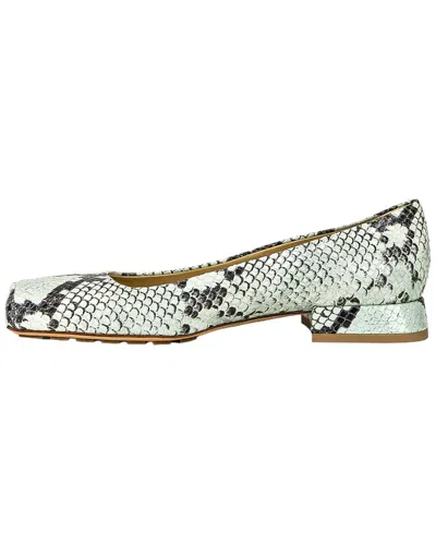 Bottega Veneta Tower Python-print Ballerina Shoes In Multi