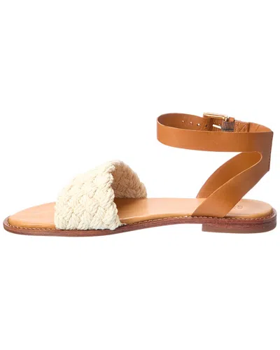 Schutz Isabel Flat Sandal In Brown