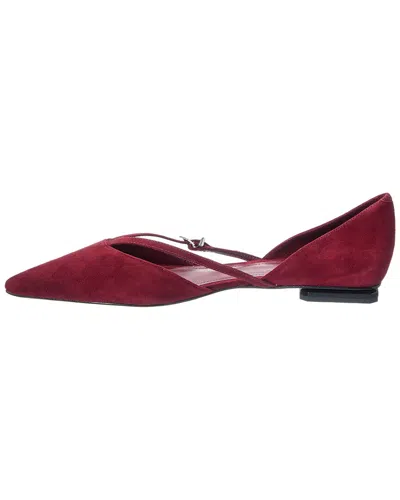 Schutz Rue Suede Flat In Multi