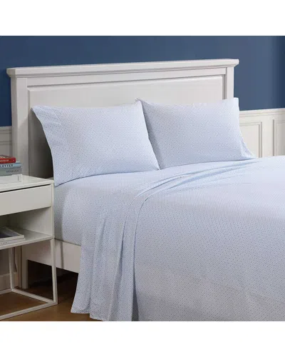 Nautica Annie Geo Cooling Microfiber Sheet Set In Blue