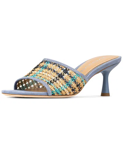 Donald Pliner Raffia Slide Sandal In Blue