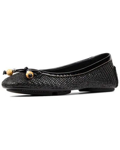 Donald Pliner Rosita Raffia Ballerina In Black